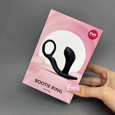 Анальна пробка з ерекційним кільцем Fun Factory Bootie Ring Black 2,8 см чорна - фото