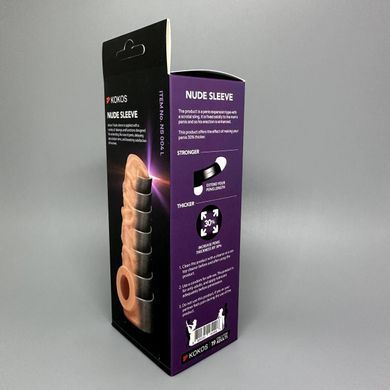 Насадка на член с отверстием для мошонки Kokos Nude Sleeve NS 004-L - фото