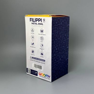 Анальная пробка БДСМ хвостик Wooomy Filippi S (2,8 см)
