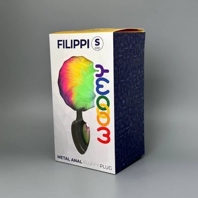 Анальная пробка БДСМ хвостик Wooomy Filippi S (2,8 см)