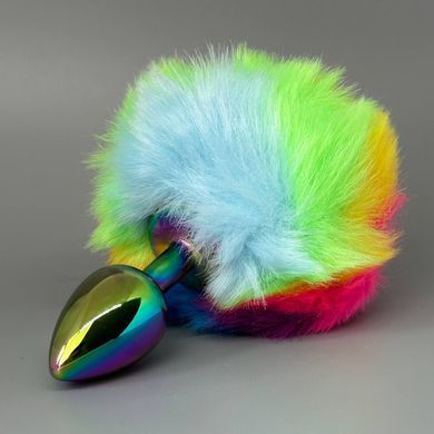 Анальная пробка БДСМ хвостик Wooomy Filippi S (2,8 см)