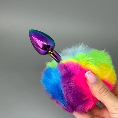 Анальная пробка БДСМ хвостик Wooomy Filippi S (2,8 см)