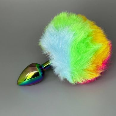 Анальная пробка БДСМ хвостик Wooomy Filippi S (2,8 см)