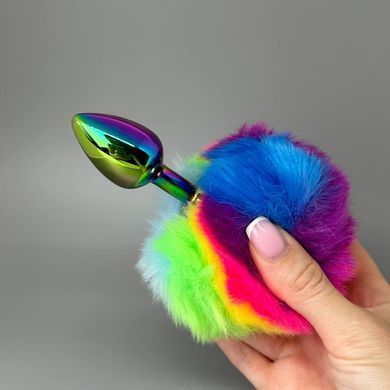 Анальная пробка БДСМ хвостик Wooomy Filippi S (2,8 см)