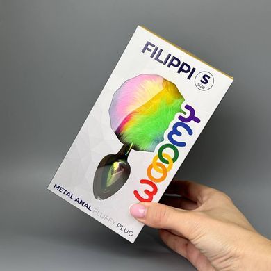 Анальная пробка БДСМ хвостик Wooomy Filippi S (2,8 см)