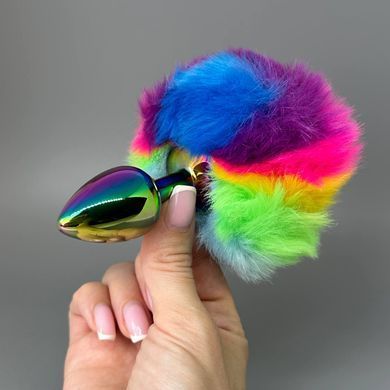 Анальная пробка БДСМ хвостик Wooomy Filippi S (2,8 см)