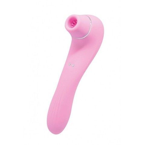 Wooomy Smoooch Pink Clitoral Suction & Vibration - вакуумний вібратор рожевий - фото