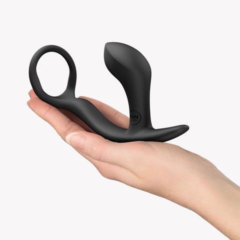 Анальна пробка з ерекційним кільцем Fun Factory Bootie Ring Black 2,8 см чорна - фото