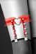 Гартер на ногу Bijoux Pour Toi WITH HEART AND SPIKES красный