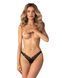 Трусики з доступом Obsessive Arrowel Black crotchless thong S/M чорні