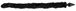 Анальная пробка с гибким хвостом (3,5 см) из черного меха Bad Kitty