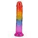 Фаллоимитатор Doc Johnson Crystal Jellies 7 Inch Сlassic Dong Rainbow 17,8 см - фото товара