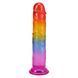 Фаллоимитатор Doc Johnson Crystal Jellies 7 Inch Сlassic Dong Rainbow 17,8 см - фото товара