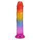 Фаллоимитатор Doc Johnson Crystal Jellies 7 Inch Сlassic Dong Rainbow 17,8 см - фото товара
