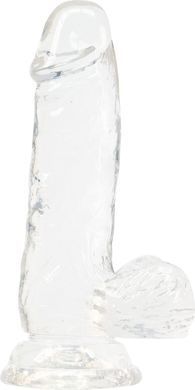 Фаллоимитатор ADDICTION Crystal Clear Dildo with Balls 6" (15,2 см) - фото