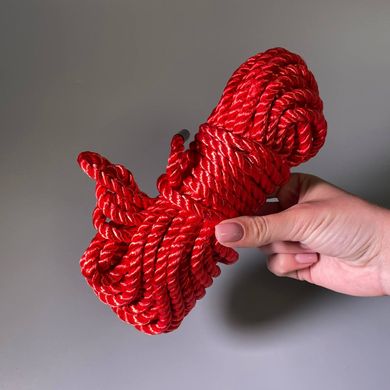 Веревка для бондажа BDSM Taboom Bondage Rope (10 м), 7 мм красная