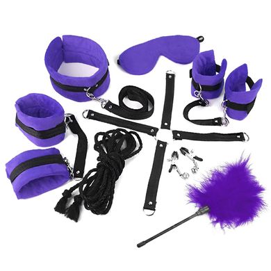 Art of Sex Soft Touch BDSM Set - набір БДСМ 9 предметів фіолетовий - фото