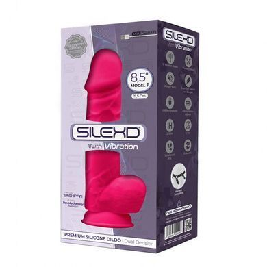 Фаллоимитатор с вибрацией Silexd Norman Vibro Pink MODEL 1 size 8,5in (21,5 см) - фото
