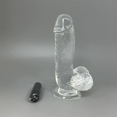 Фаллоимитатор ADDICTION Crystal Clear Dildo with Balls 6" (15,2 см) - фото