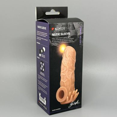 Насадка на член с отверстием для мошонки Kokos Nude Sleeve NS 005-L - фото