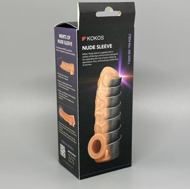Насадка на член с отверстием для мошонки Kokos Nude Sleeve NS 005-L - фото