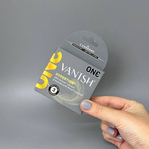 Презерватив ультратонкий ONE VANISH Hyperthin (3 шт) (м'яте паковання) - фото