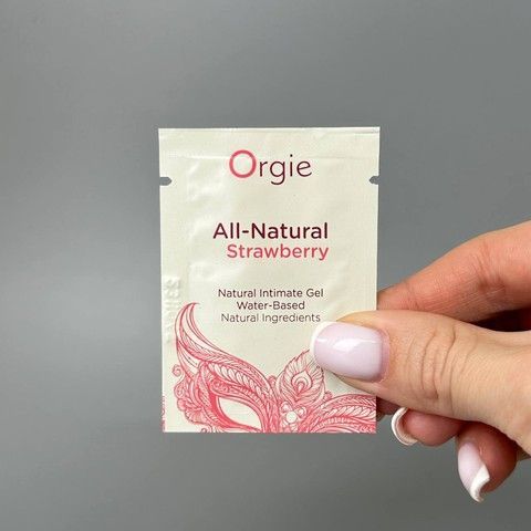 Саше Съедобная смазка Orgie ALL-NATURAL Aqua Strawberry (2 мл) клубника