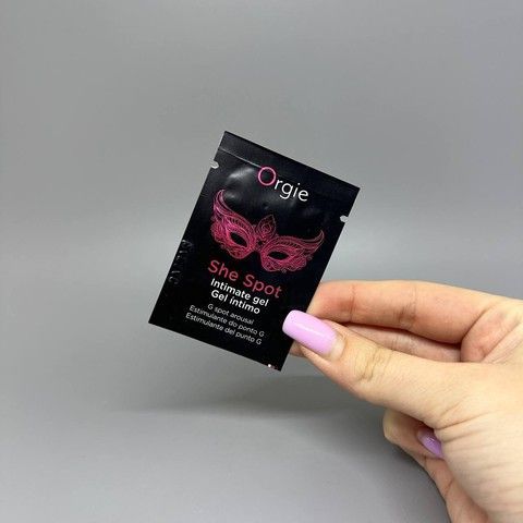 Саше Возбуждающий гель для точки G She Spot Orgie со вкусом малины (2 мл)