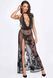 Сукня Noir Handmade F312 Divinity long flocked mesh dress with open back S