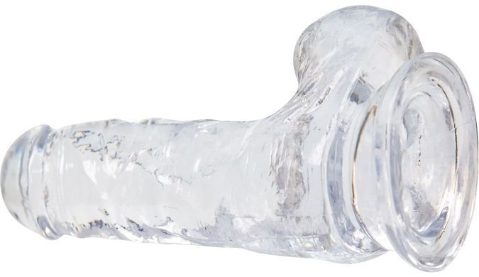 Фаллоимитатор ADDICTION Crystal Clear Dildo with Balls 6" (15,2 см) - фото