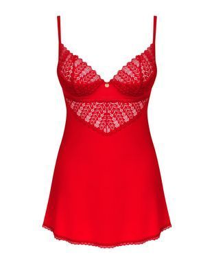 Сорочка и трусики Obsessive Ingridia chemise & thong XL/2XL