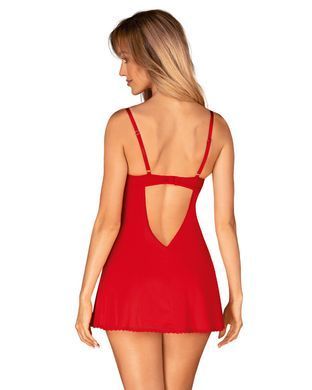 Сорочка и трусики Obsessive Ingridia chemise & thong XL/2XL