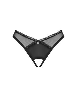 Трусики с доступом Obsessive Latinesa crotchless thong XS/S черные