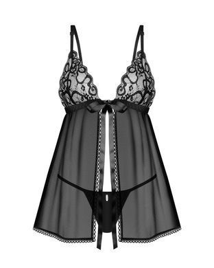 Сорочка та трусики Obsessive Blomentis babydoll & thong M/L