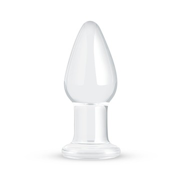Стеклянная анальная пробка Gildo Glass Buttplug №24 (3,9 см) - фото