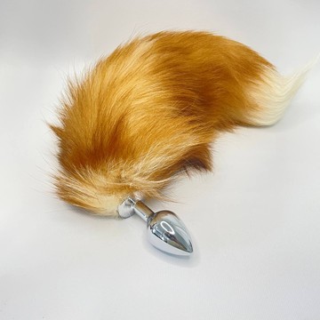Анальная пробка с хвостом Art of Sex size M Foxy fox (3,4 см)