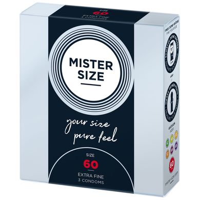 Презервативи Mister Size pure feel 60 (3 шт.) - фото