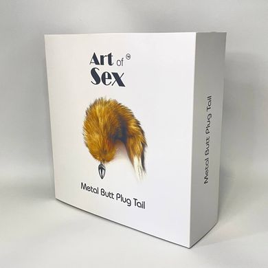 Анальна пробка з хвостом Art of Sex size M Foxy fox (3,4 см)