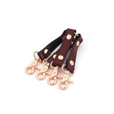 Кожаная крестовина Liebe Seele Wine Red Hog tie - фото