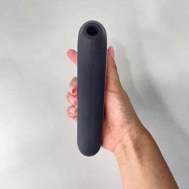 Satisfyer Dual Kiss вакуумний вібратор Black - фото