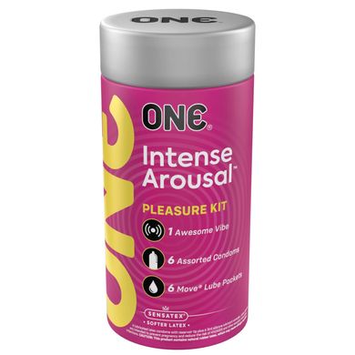 Презервативи ONE Intense Arousal (6 шт) зі змазкою та вібратором - фото