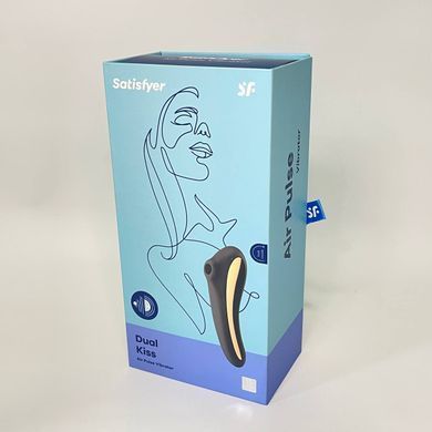 Satisfyer Dual Kiss вакуумний вібратор Black - фото