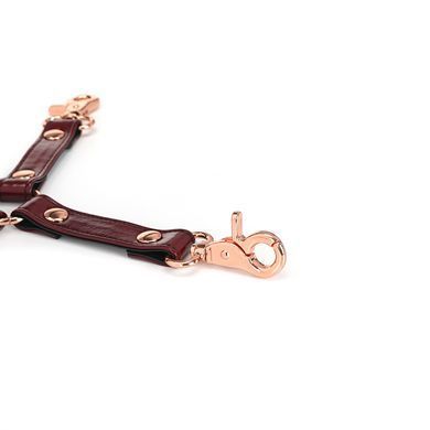 Кожаная крестовина Liebe Seele Wine Red Hog tie - фото