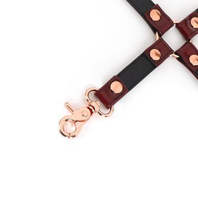 Кожаная крестовина Liebe Seele Wine Red Hog tie - фото