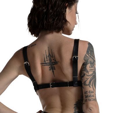 Ліф із натуральної шкіри Feral Feelings Bikini Top Black