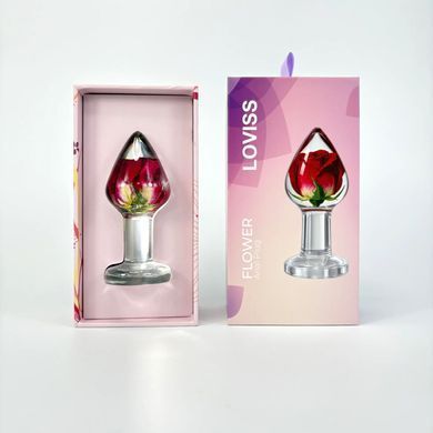 Анальна пробка з трояндою Loviss Rose Anal Plug 3,9 см - фото