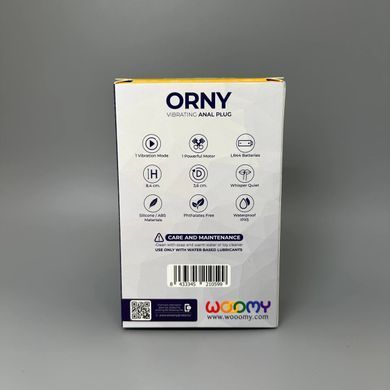 Анальная пробка со съемной вибропулей Wooomy Orny 3,6 см - фото