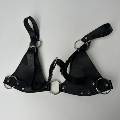 Ліф із натуральної шкіри Feral Feelings Bikini Top Black