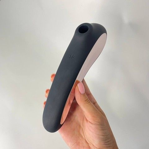 Satisfyer Dual Kiss вакуумний вібратор Black - фото