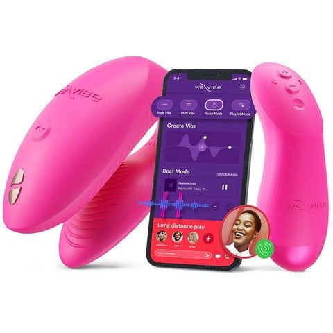 Смарт-вібратор для пар We-Vibe Chorus Pro Electric Pink рожевий - фото